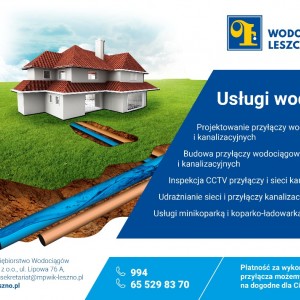 Wodociągi Leszczyńskie - 💁‍♀️📣 POLECAMY NASZE USŁUGI - zapraszamy do zapoznania się z ofertą 👇 